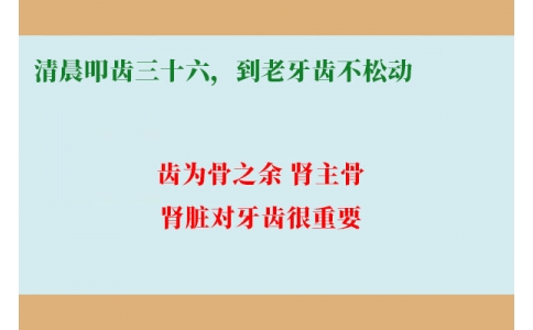 清晨叩齒三十六，到老牙齒不松動(dòng)